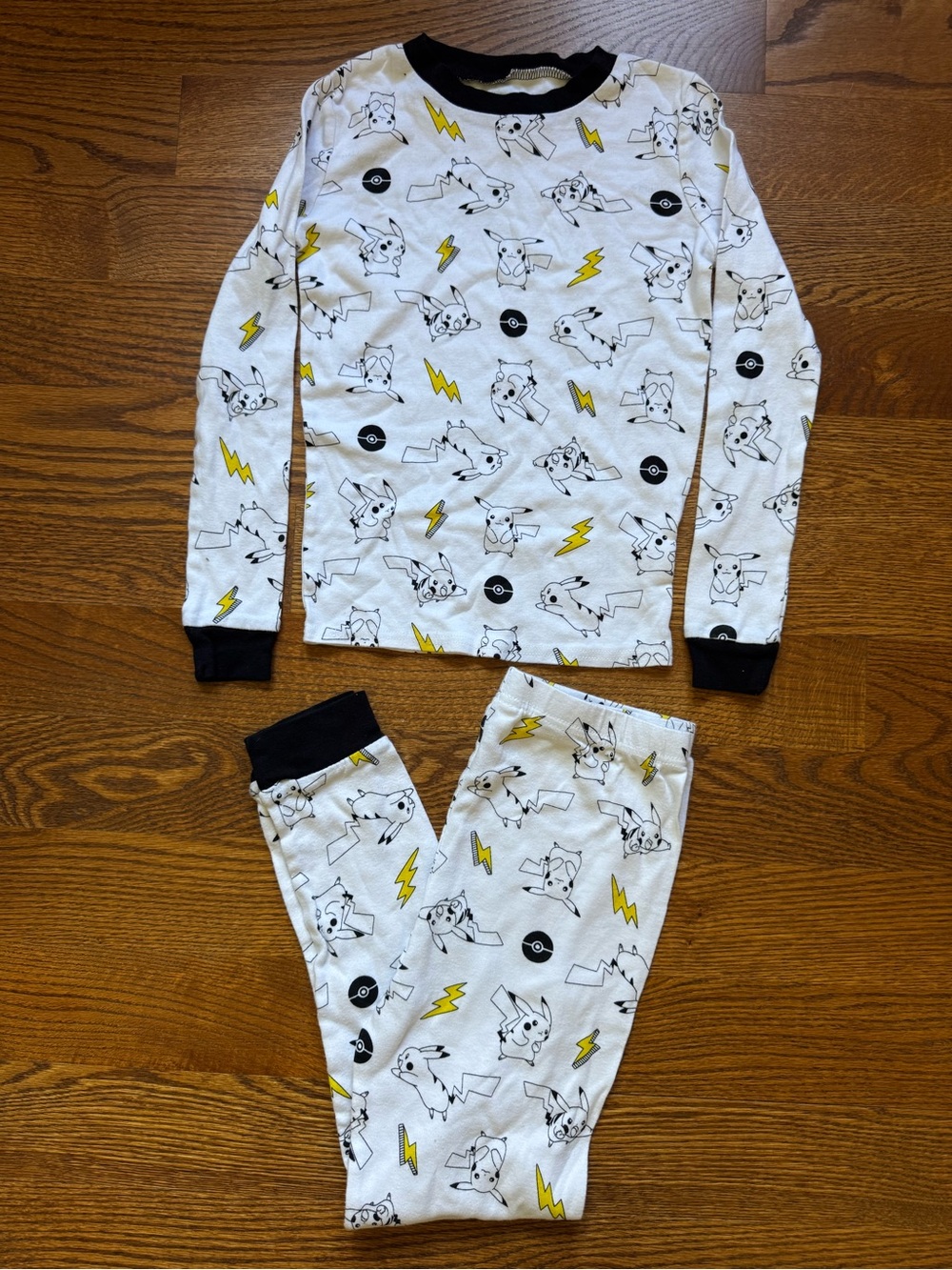 Pokémon Pikachu Boys Size 12 Cotton Pajama Set Long Sleeve Pants